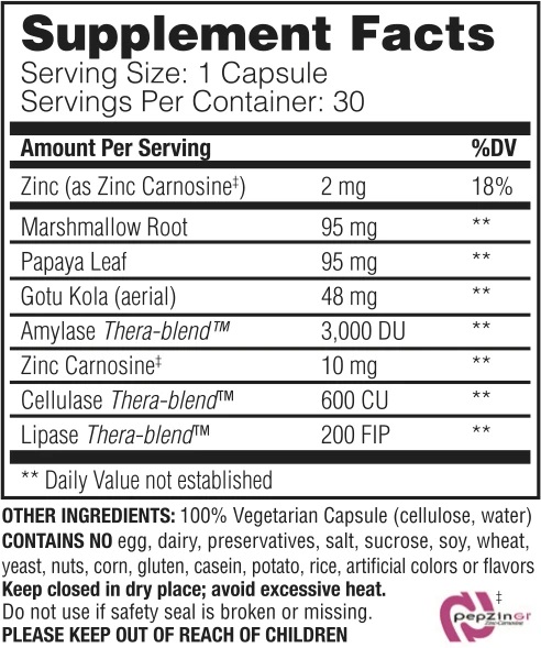 acid soothe supplement facts